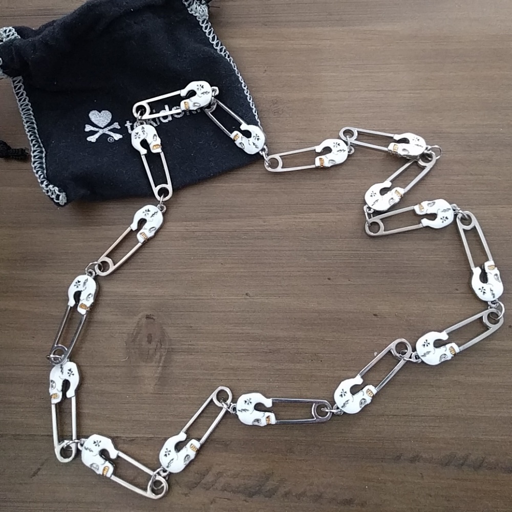 Tokidoki Original Skull Pin Necklace