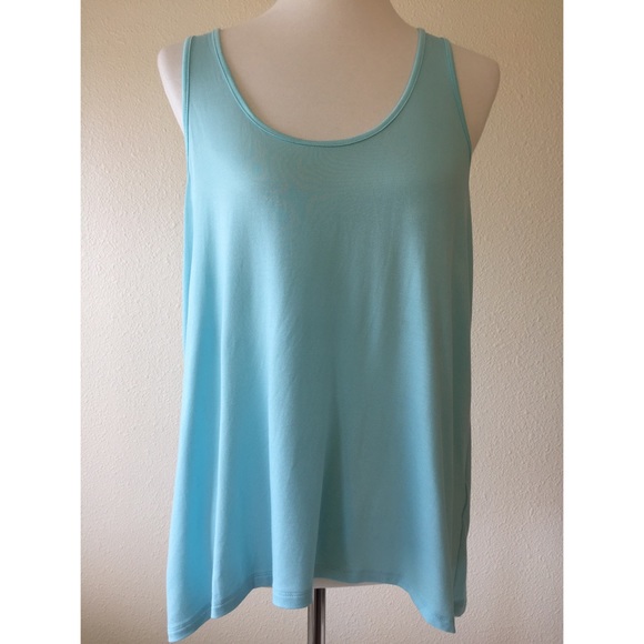 BANANA REPUBLIC MIXED-MEDIA PLEAT BACK TANK TOP - Picture 4 of 5