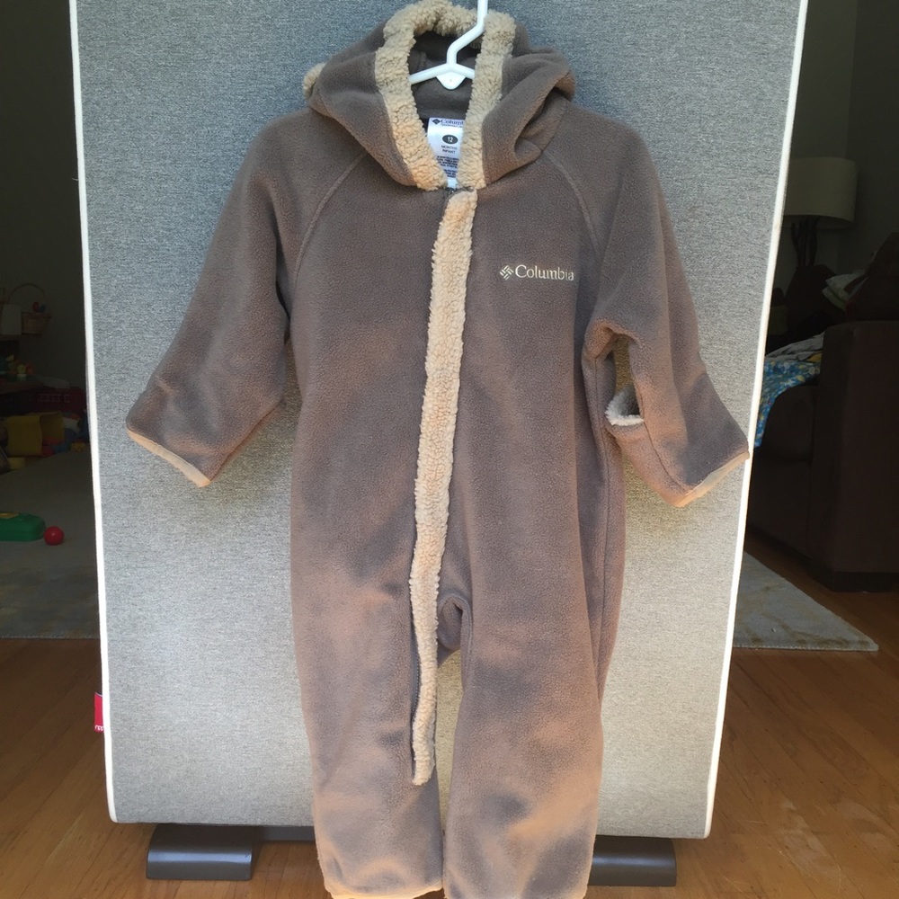 Columbia Bunting Hooded Bear Fleece Sz. 12 months