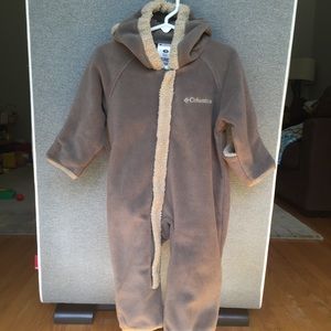 Columbia Bunting Hooded Bear Fleece Sz. 12 months