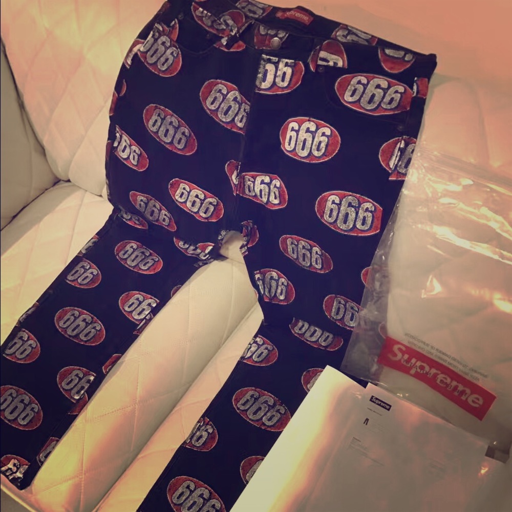 Supreme 666 5-pocket jean