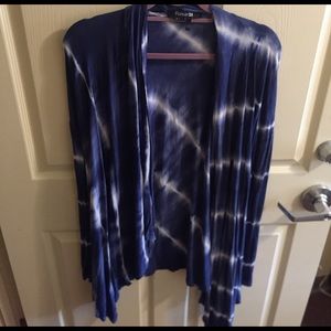 Forever 21  blue tie dye wrap sweater