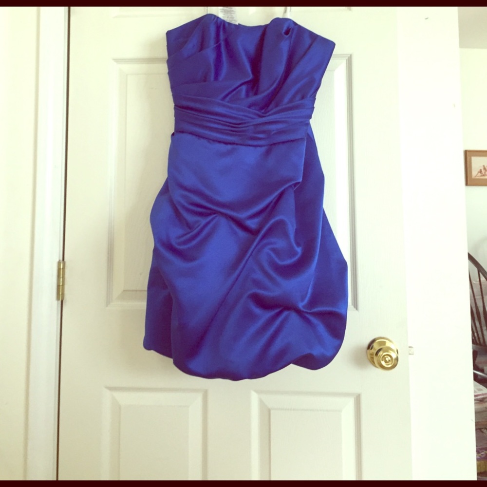 Dark royal blue bridesmaid/homecoming dress