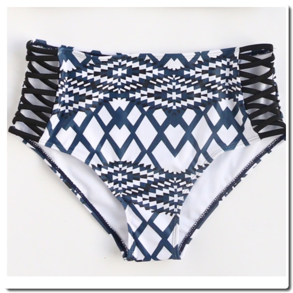 Geometric Print High Waist Bikini - Picture 6 of 7