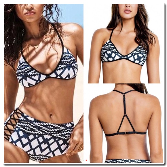 Geometric Print High Waist Bikini - Picture 2 of 7