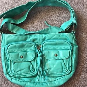 Teal cross body mossimo purse