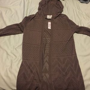 Hooded cardigan