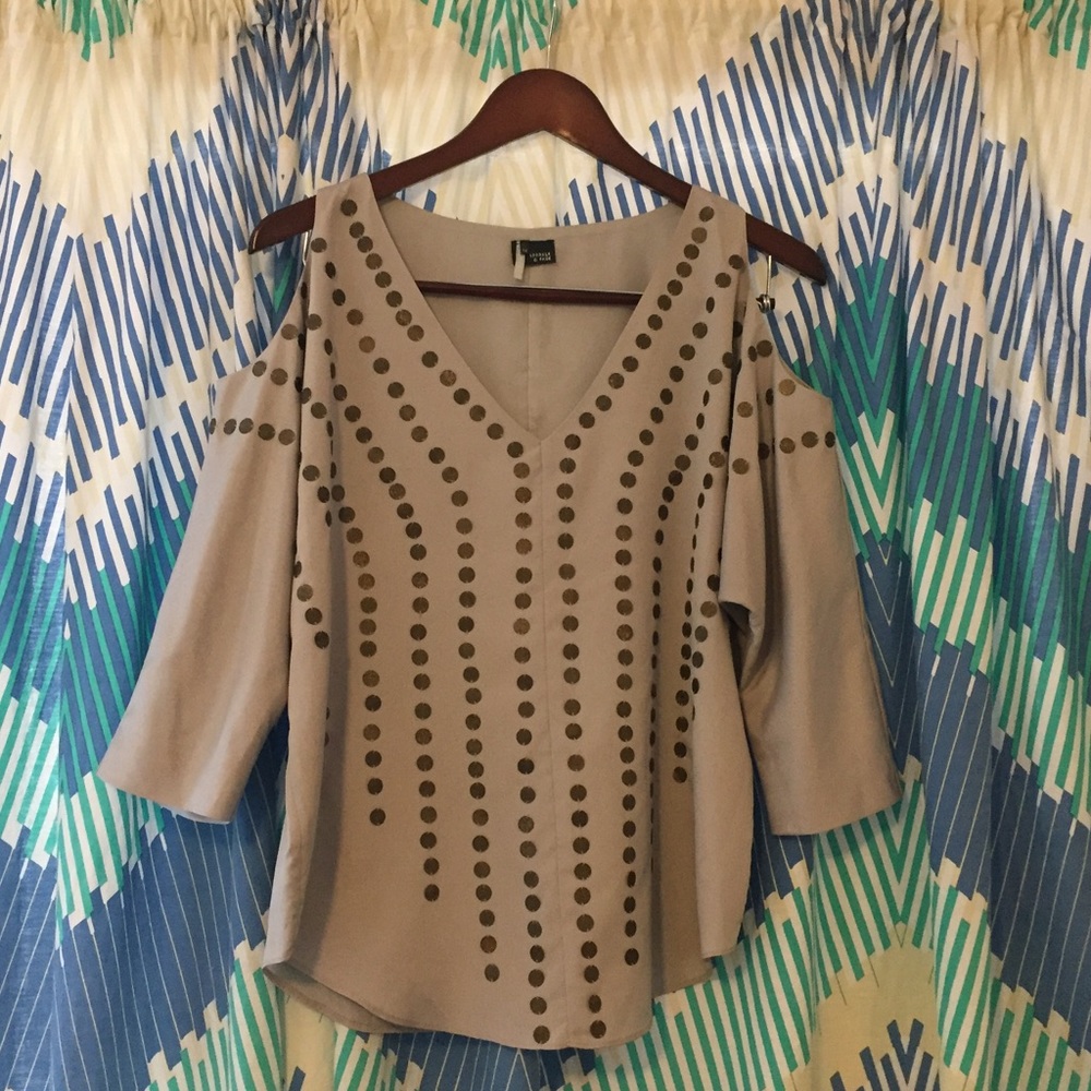 Urban Outfitters cold shoulder embellished top