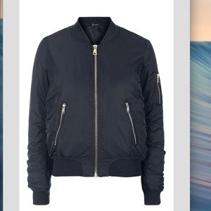 Topshop navy bomber jacket size 4