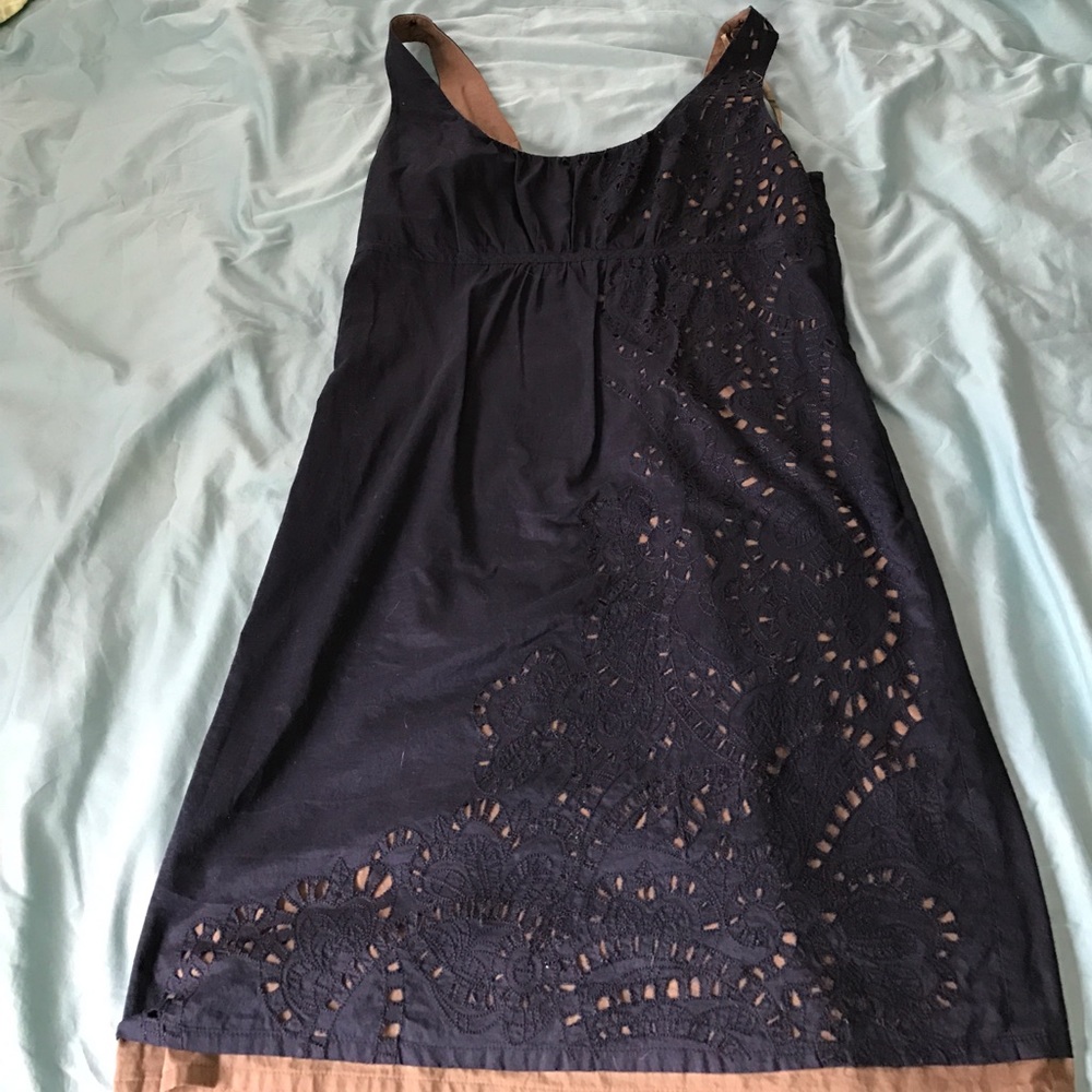 Navy dress from Loft