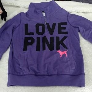 Pink quarter zip
