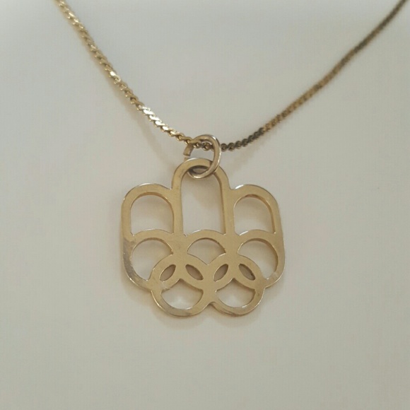 Vintage Jewelry - 1972 Olympic Gold Necklace