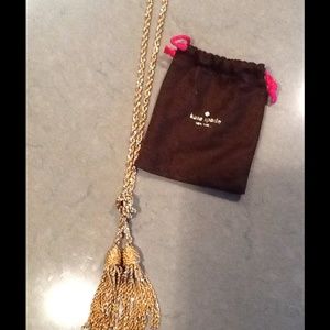 Gold Kate Spade Tassle Necklace