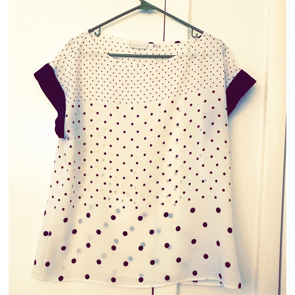 Black Polka Dot Top