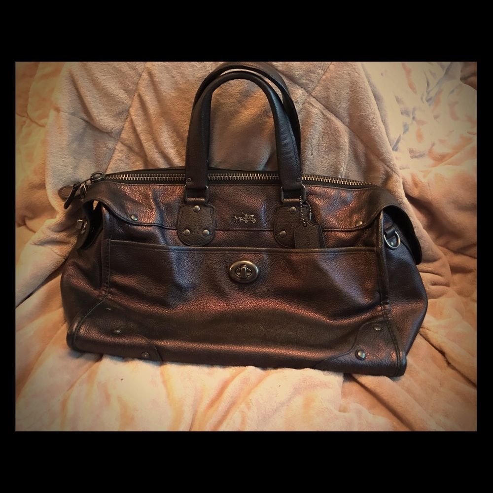 Coach metallic bronze purse
