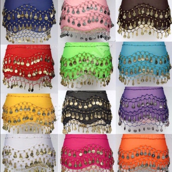 BellyDance Coin Scarf Buy 1 2nd FREE-Choose Colors - Picture 1 of 8