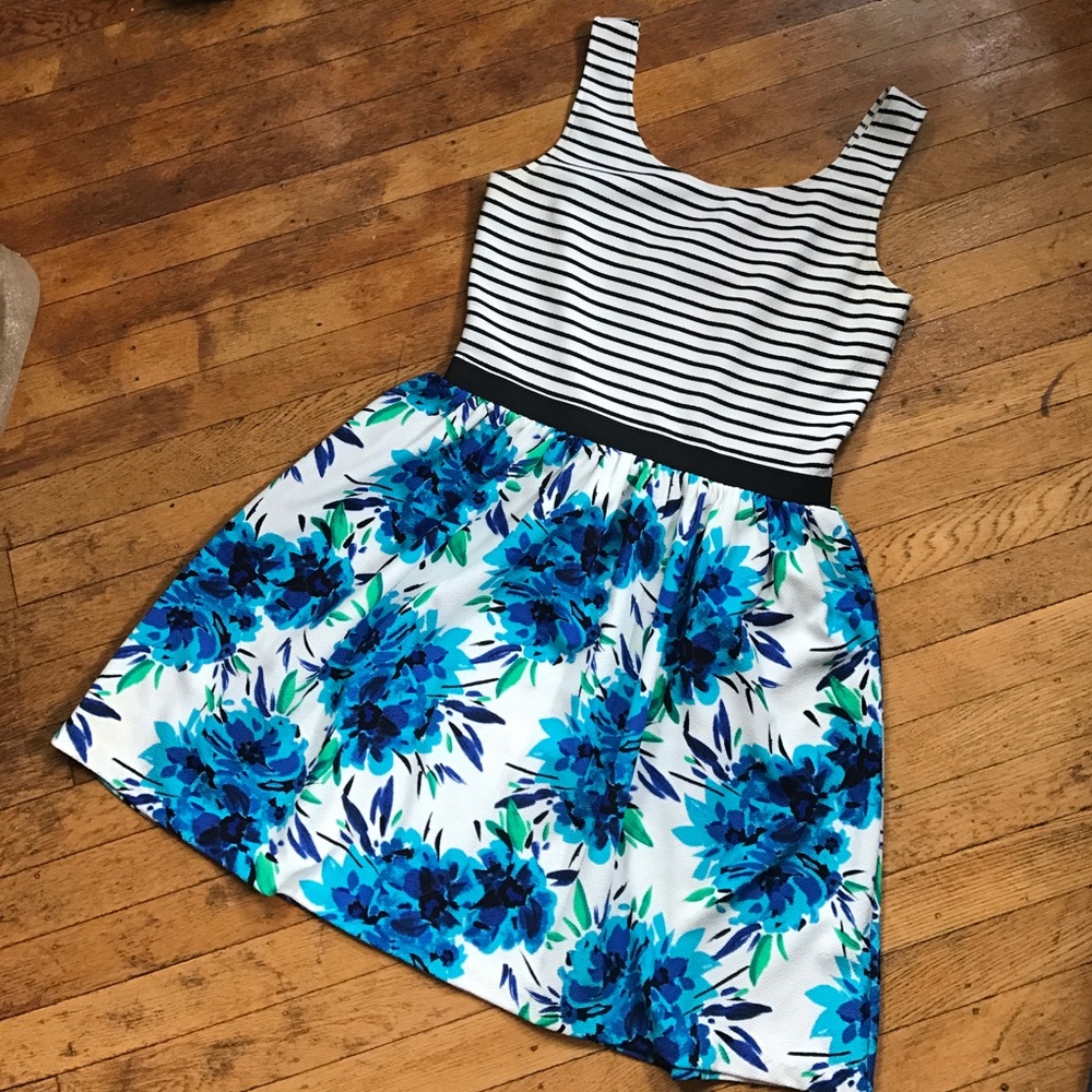 Taylor Swift Stripe and Floral Dress