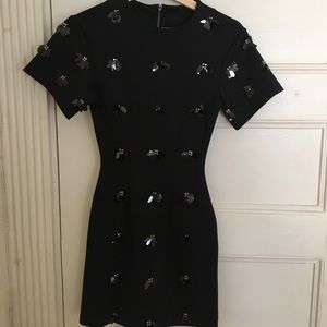 ⭐️NWOT⭐️H&M Size 2 Dark Blue Embroidered Dress