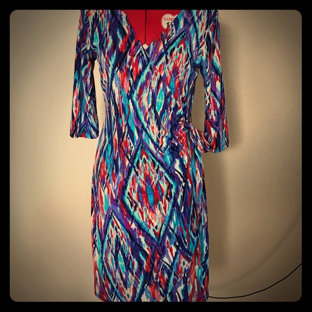Bright fun wrap dress