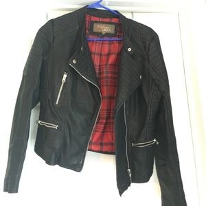 Hardly worn black faux leather jacket