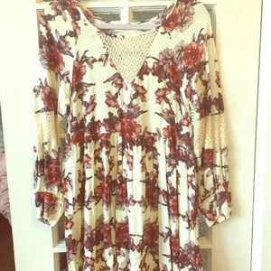 Floral Dress with Crotchet