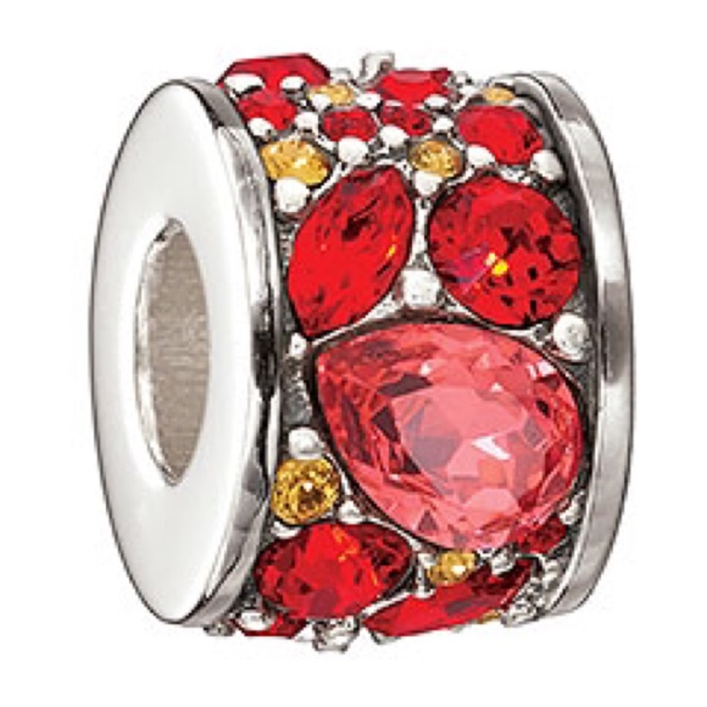 Chamilia red Mosaic Bead