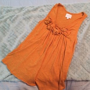 Anthropologie Deletta Tank Top- Mustard Yellow