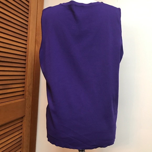 Ruby Rd. Woman Purple Sleeveless Knit Top - Picture 2 of 7