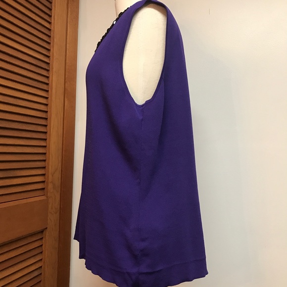 Ruby Rd. Woman Purple Sleeveless Knit Top - Picture 3 of 7