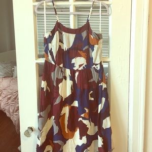 Patterned Spaghetti Strap Dress