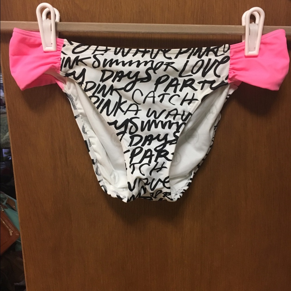 White and Pink bikini bottoms