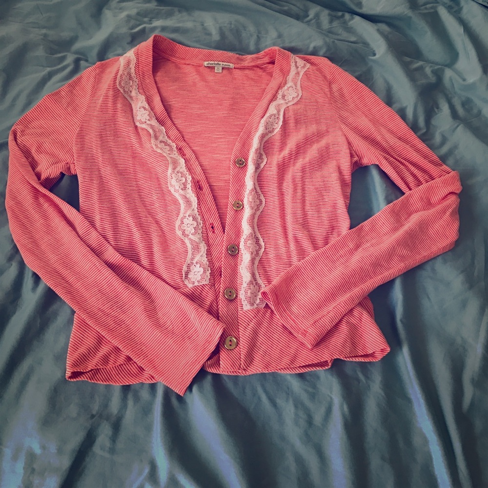 Charlotte Russe Lightweight long sleeve button up