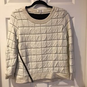 BARNEYS NEW YORK SWEATSHIRT WITH ZIPPER DETAIL