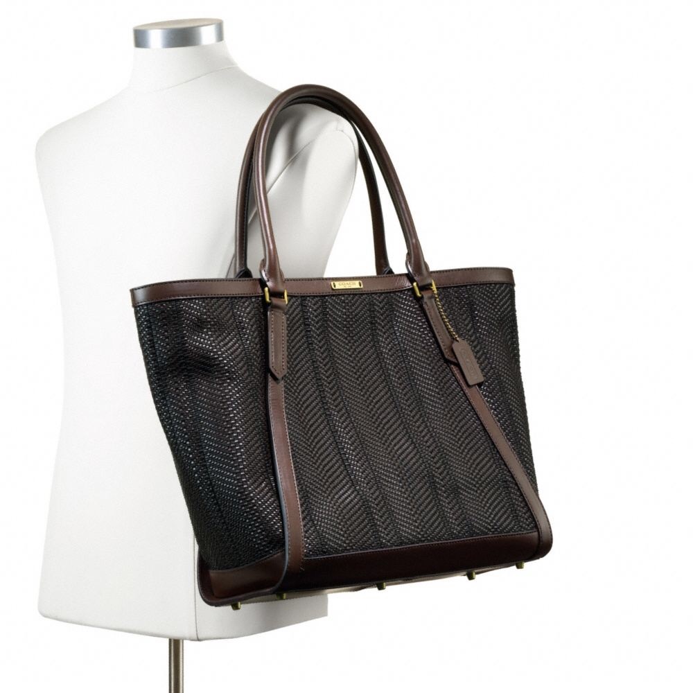 🚩 SOLD Coach Men's Fulton Woven Leather Tote