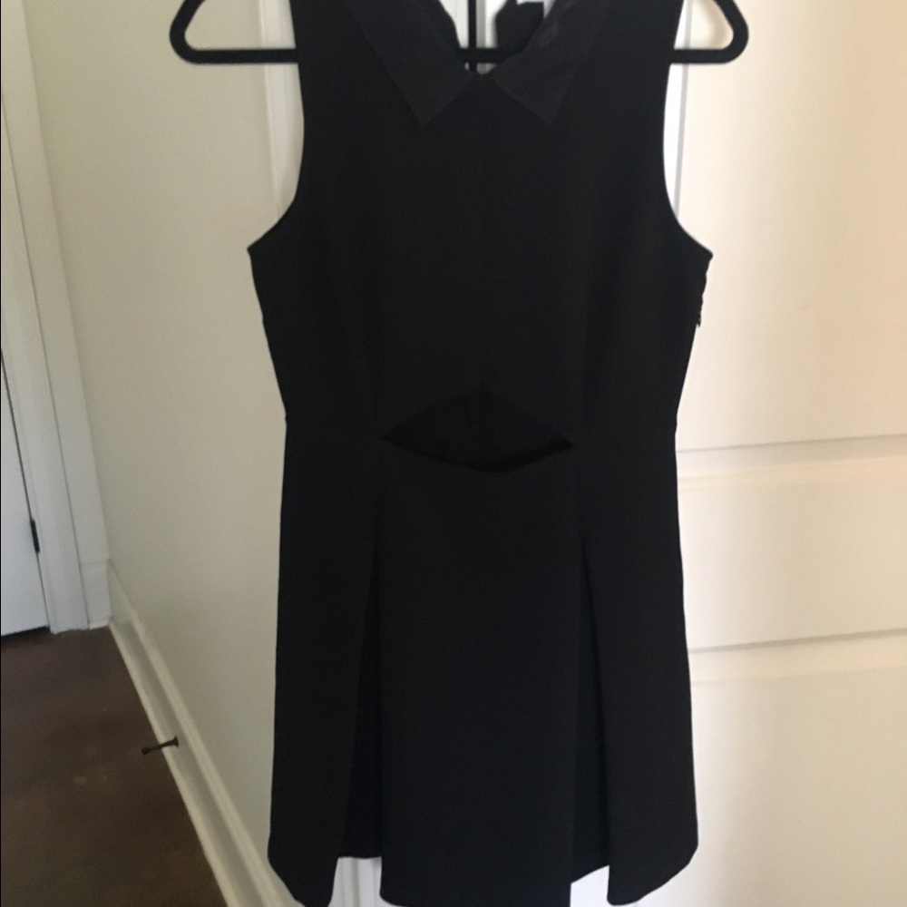 Black collared dress