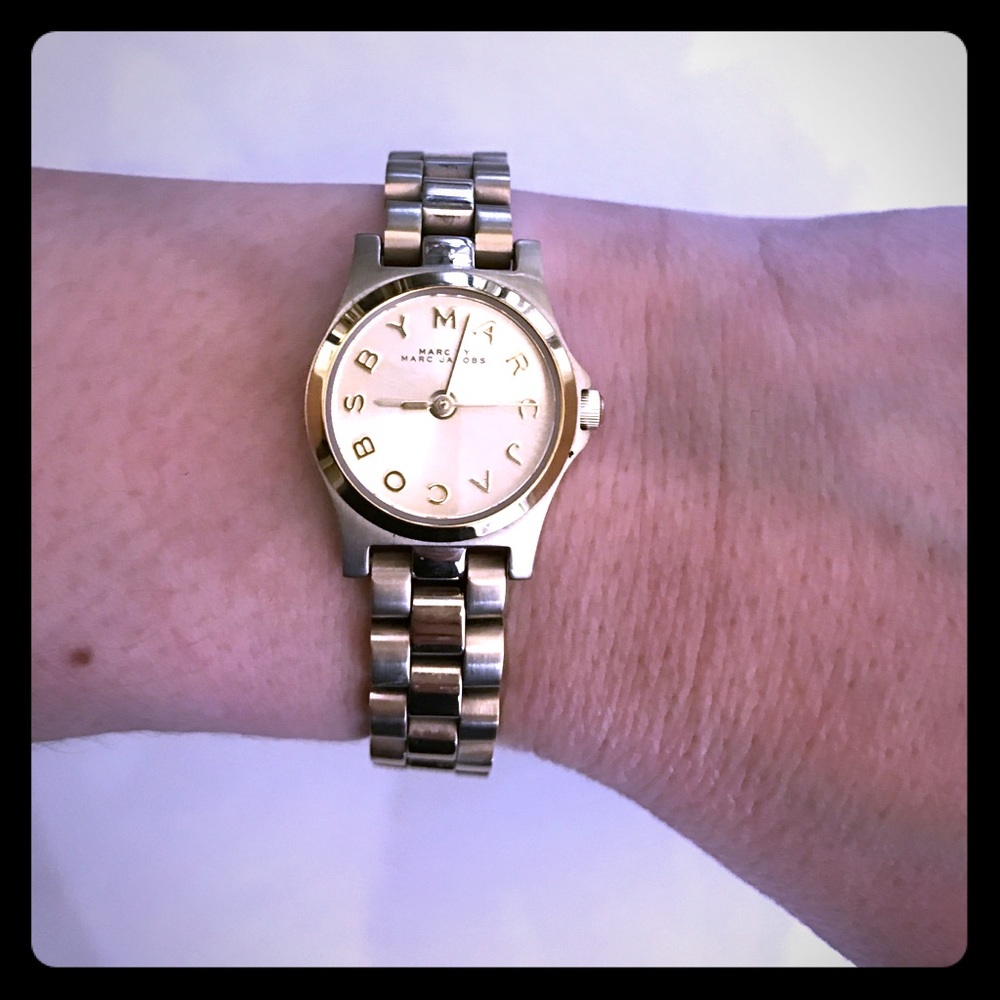 Marc Jacob's tiny gold watch