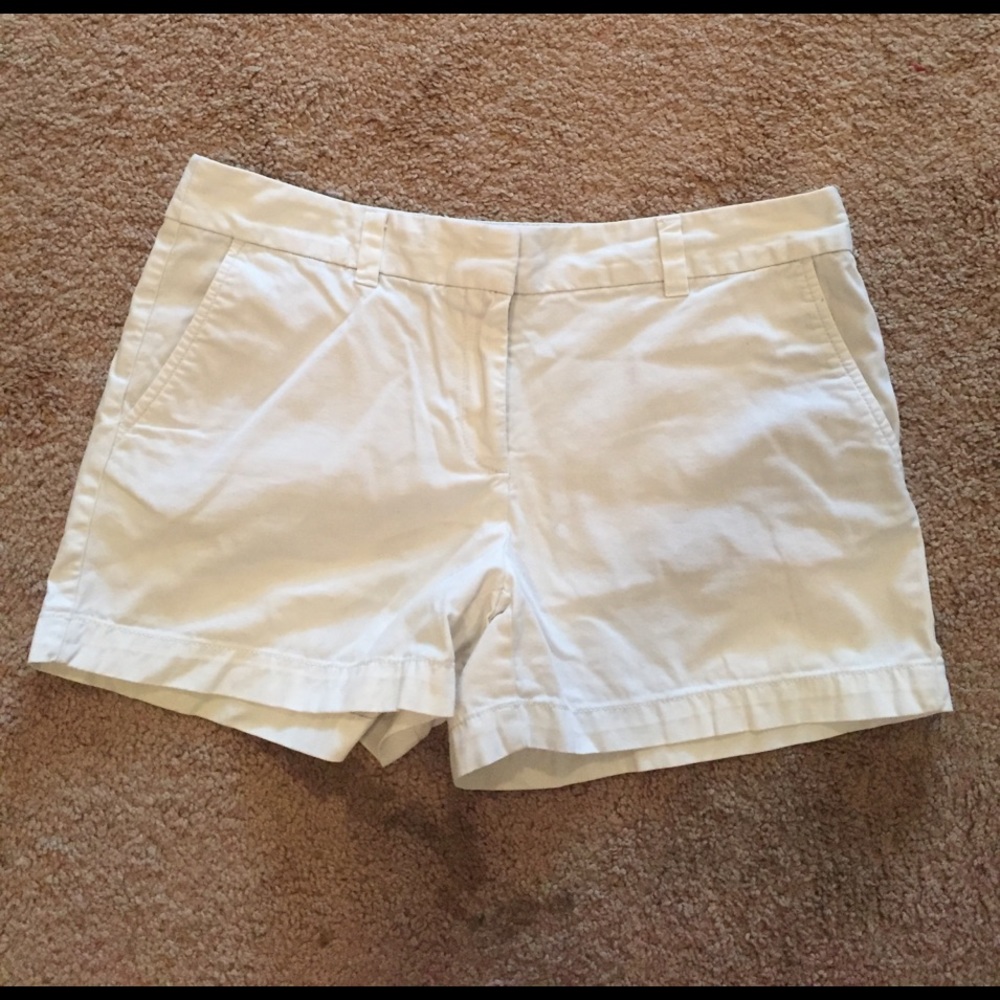 White 3" inseam shorts