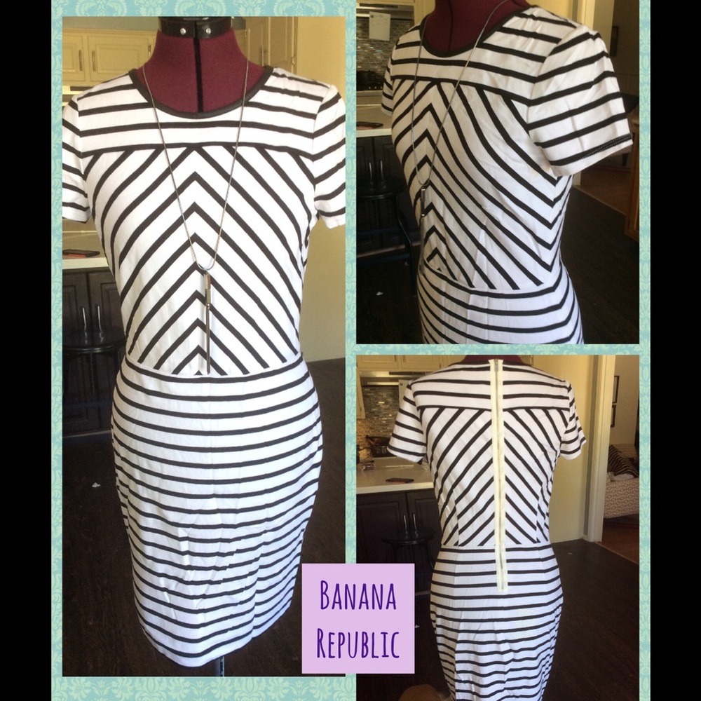 Geometric body-con Banana Republic dress