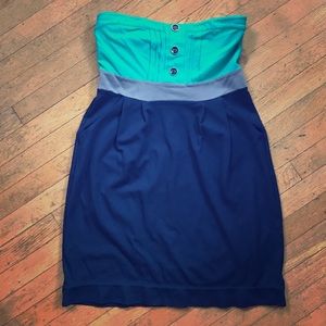 Strapless Anthropologie sundress with pockets