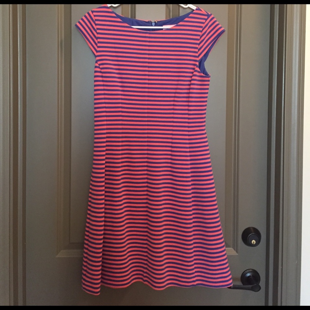 Blue and orange striped Lilly Pulitzer dress