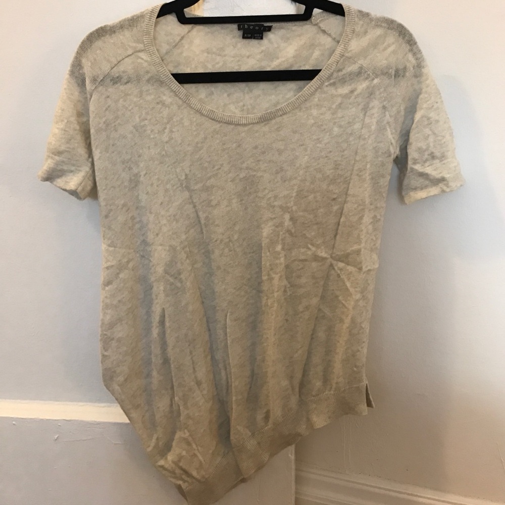 Theory cashmere short sleeved sweater