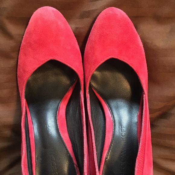 BUNDLED! Rebecca Minkoff Suede Lizard Pumps NWOB - Picture 6 of 7