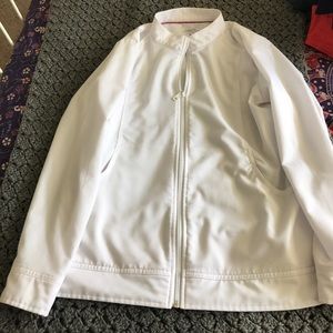 Scrub jacket white