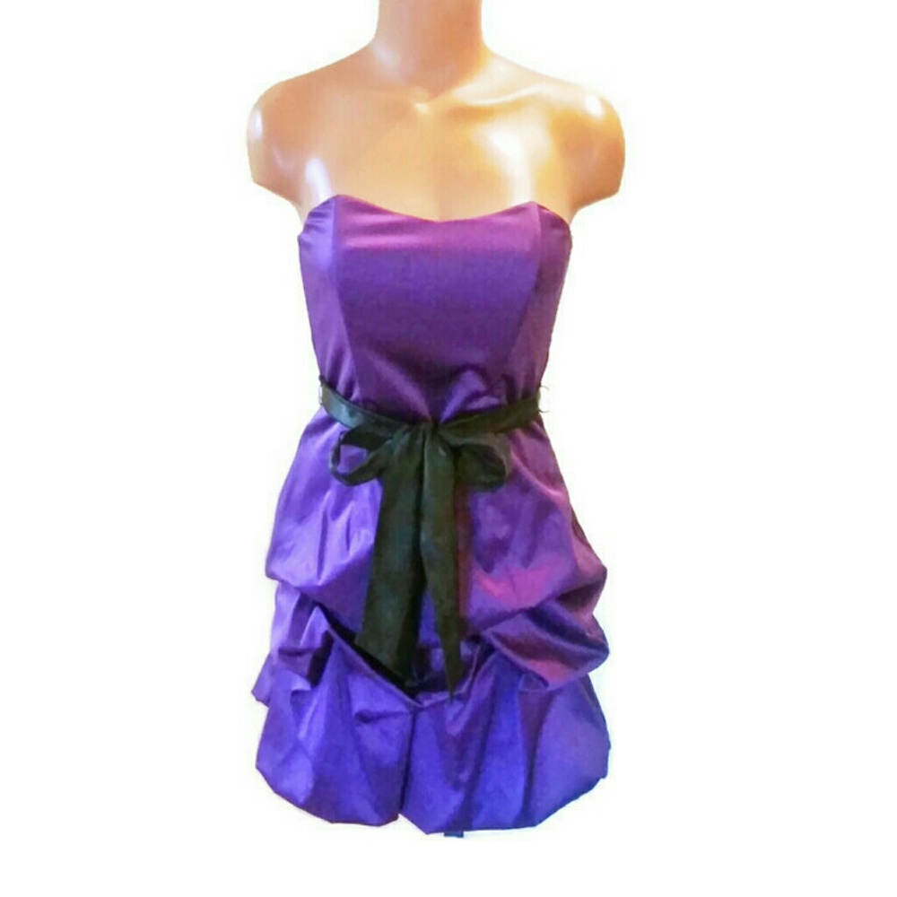🎉HP🎉 Wishes Purple Satin Party Dress Juniors 5