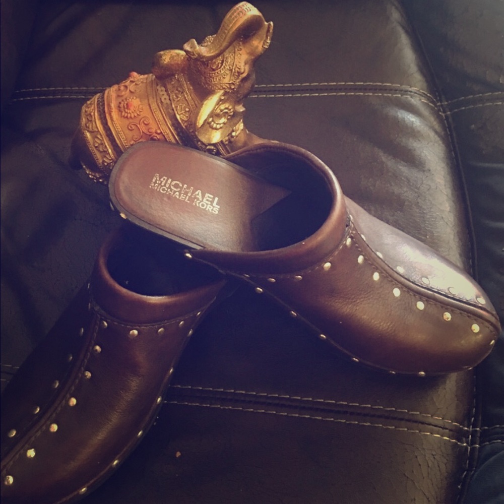 Michael Kors very comfortable brown clogs