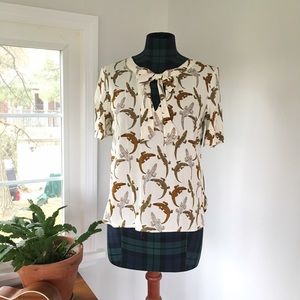 H&M Alligator Print Blouse