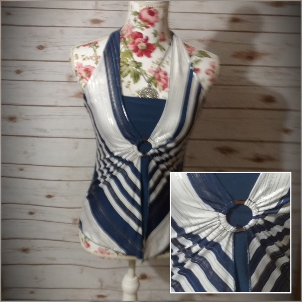 Blue and white halter top light perfect for summer