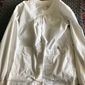 White scrub jacket