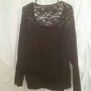 Torrid sweater with lace shoulders