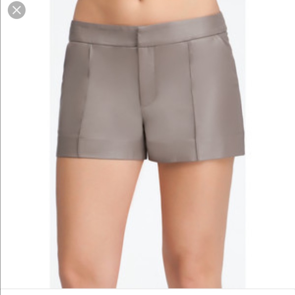 Caramel color leather Bebe shorts
